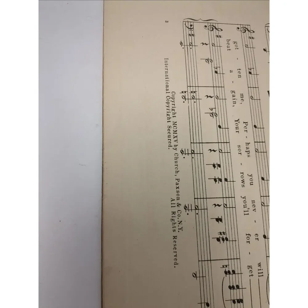 1915 Sheet Music Ill Mend The Heart I Have Broken‎ Because I Love You Dear